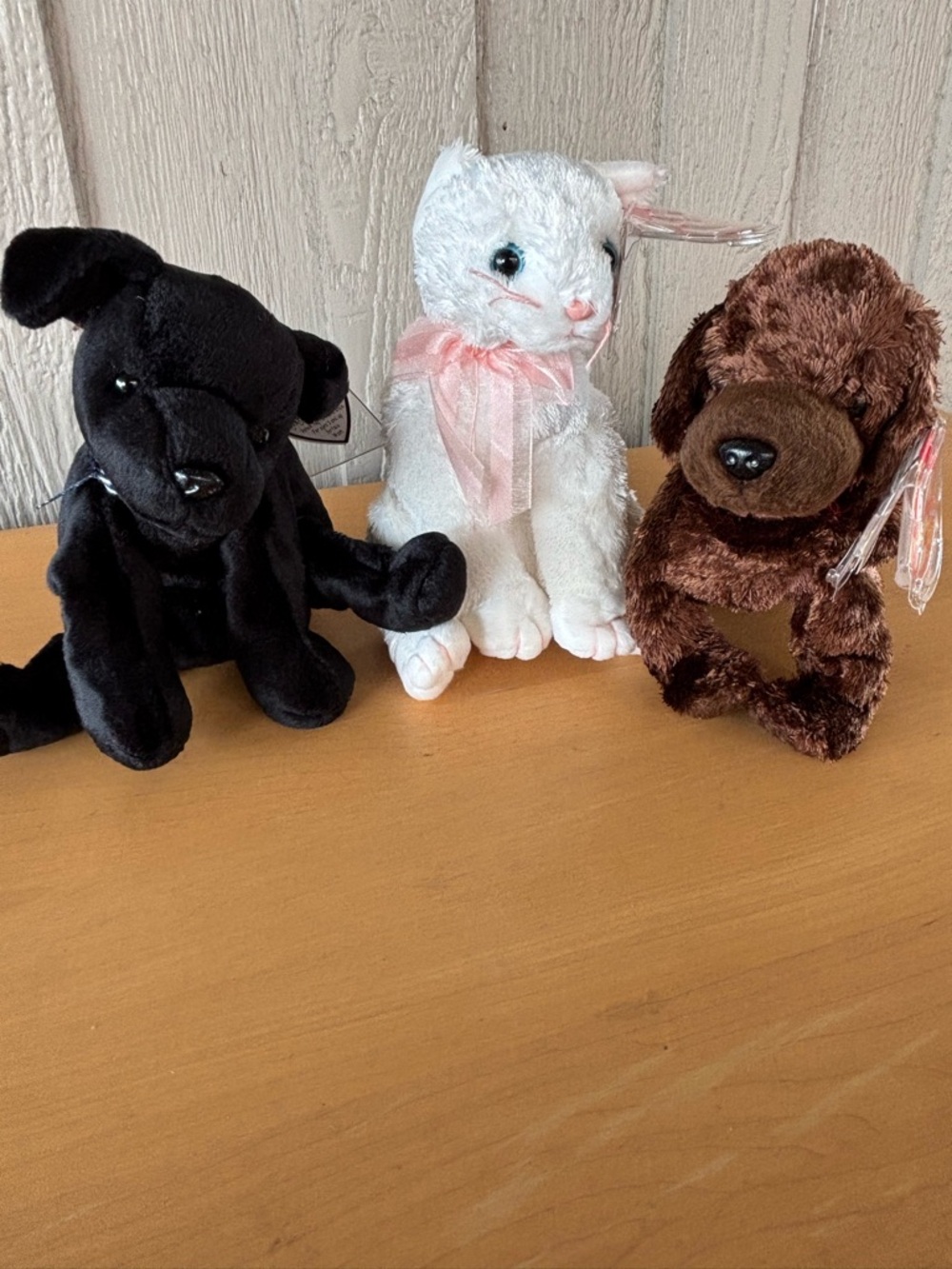 Ty Plush Puppy Trio - Luke, Fancy, Muddy